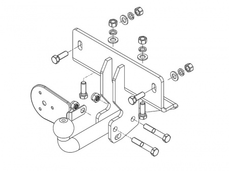 Фаркоп TD 113 для TagAZ Tager 2008-2014, Автос, нагрузка 1250/75 кг. БЕЗ подрезки бампера от магазина ФаркопРос